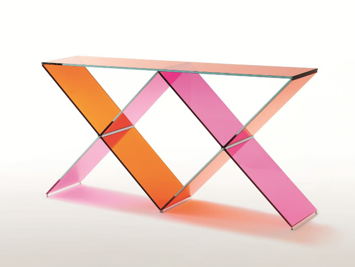 XX - Rectangular crystal console table _ Glas Italia